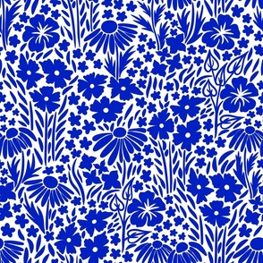 Cobalt Blue Meadow Flowers