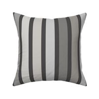 Jumbo Pastel Greys Ombre Stripes on Charcoal Black for Wallpaper & Home Decor