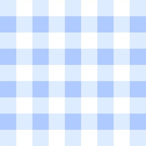 Classic Blue Gingham Plaid Checked Checkerboard Grand Millennial Preppy Picnic PF131D