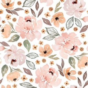 Pink Peonies  Watercolor Florals