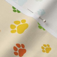 Paw Prints - Multi Rainbow