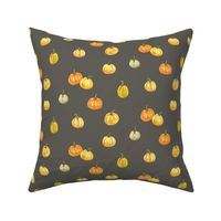 Cute watercolor pumpkin-dark brown