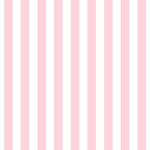 1” stripe/light pink and pure white