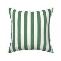  1” stripe/grass green and pure white