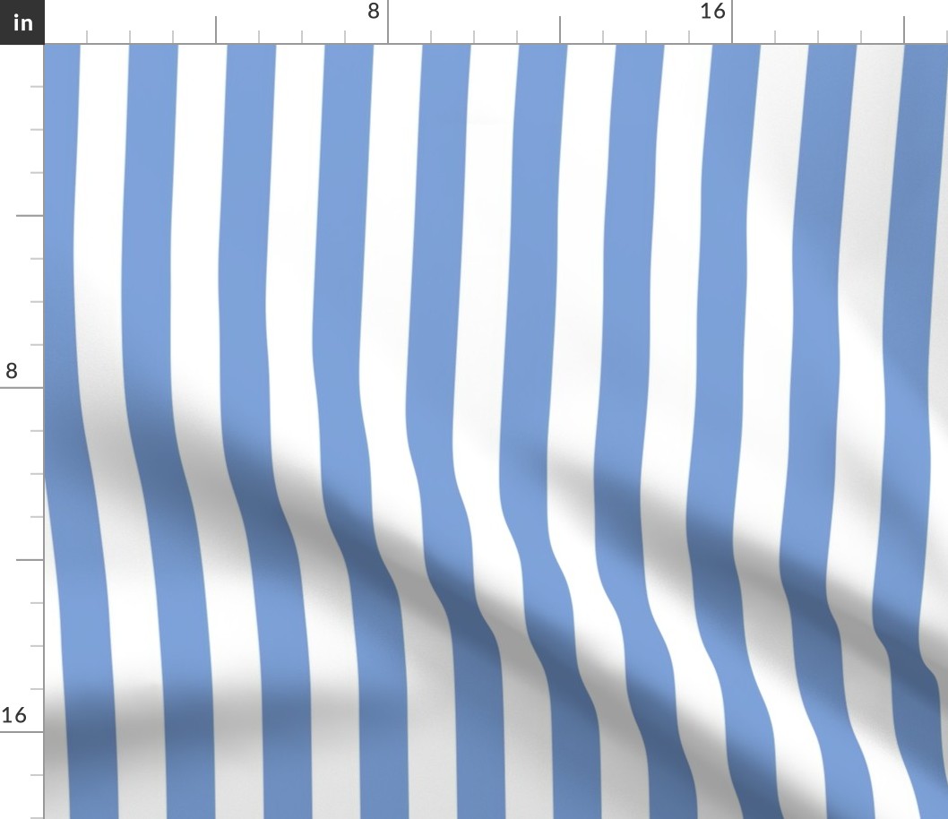 1” stripe/blue and pure white
