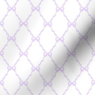 LILAC BOW TRELLIS GIRLS RIBBON SCALLOP VINE GRAND MILLENNIAL PREPPY BOW, TRADITIONAL PF053i