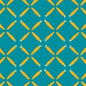 Carrot Crossing - teal blue - small