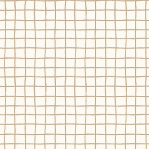 Coffee Cream Minimalist Grid Pattern