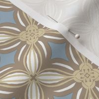 Beige and Blue Flower Petal