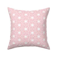 Delight - Mid Century Modern Geometric Floral Pink White Regular