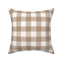 1.5" Chestnut & Cream Gingham Check, Warm Neutral Buffalo Check, Buffalo Plaid