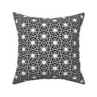 Delight - Mid Century Modern Geometric Floral Black White Regular