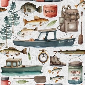 Gone Fishing – Vacation at the Lake, large scale