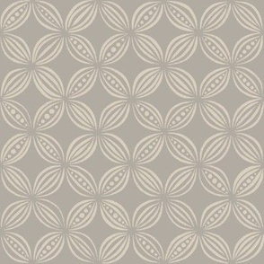 peas pods - bone beige _ cloudy silver taupe - pretty vintage geometric