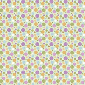 Fun Dots in Pastel Purple, Green, Orange