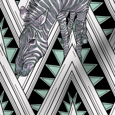Art Deco Chrysler Print with Hidden Zebras