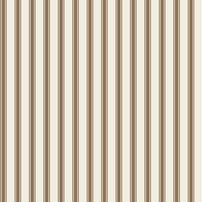 Ticking Stripe: Brown & Off White Pillow Ticking