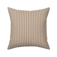 Ticking Stripe dark: Warm Brown & Beige Pillow Ticking