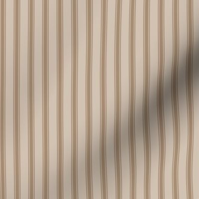 Ticking Stripe dark: Warm Brown & Beige Pillow Ticking