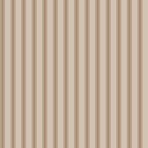 Ticking Stripe dark: Warm Brown & Beige Pillow Ticking