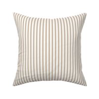 Ticking Stripe: Light Brown & Cream, Chestnut Pillow Ticking