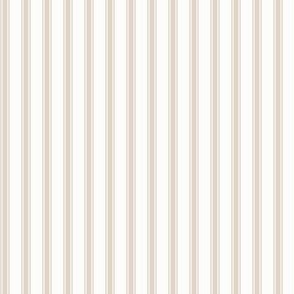 Ticking Stripe: Chestnut Beige & White Pillow Ticking