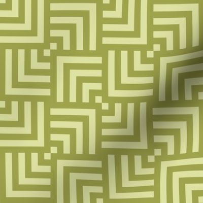 Small Scale Concentric Overlapping Squares 2 in Greenish Yellows