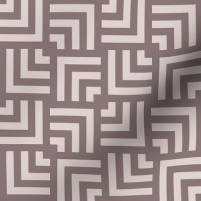 Small Scale Concentric Overlapping Squares in Taupe and Pink