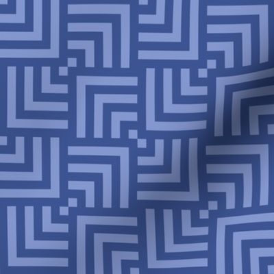 Small Scale Concentric Overlapping Squares 2 in Blues