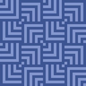 Small Scale Concentric Overlapping Squares 2 in Blues