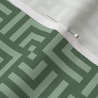 Small Scale Concentric Overlapping Squares 2 in Sage Green