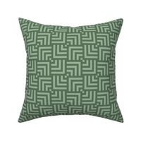 Small Scale Concentric Overlapping Squares 2 in Sage Green