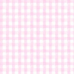 Watercolor Gingham in Pastel Pink- (XL) 