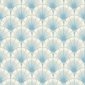 Art Deco Leaf Fan Arched Repeating Pattern