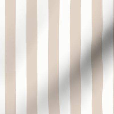 3/4" Vertical Stripe: Chestnut Beige Wide Basic Stripe