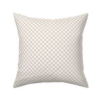 Chestnut Beige & White Checker, 3/8" Neutral Checkered, Small Checkerboard