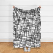 Heavy Linen Texture XL Scale Black and White
