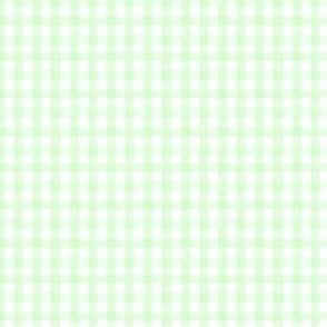 Watercolor Gingham Plaid in Honeydew Green - (M)