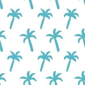 Blue Palm Trees Fashion Pattern