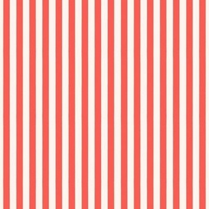 Coral Crush and Cream Stripes - Vibrant Summer Energy in Bold Striped Pattern for Trendy Home Decor & Apparel