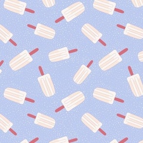 Chilled Lilac Dreams -  Popsicle Pattern on Misty Purple for Refreshing Summer Style