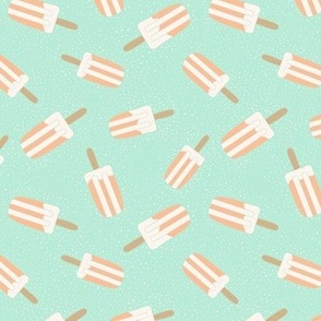 Seafoam Serenity - Seafoam Green Popsicle Pattern for Refreshing Summer Style and Decor