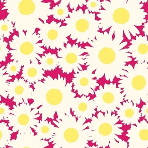 Cute Flat 90s Daisy Pattern