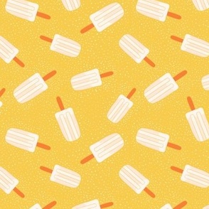 Sunny Treats - Zesty  Popsicle Pattern on Sun-kissed Yellow for Bright Summer Vibes
