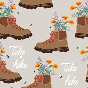 Take a Hike, Hiking Boots, Grey