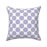 festive foliage filigree checkerboard  -   pastel lavender purple and white