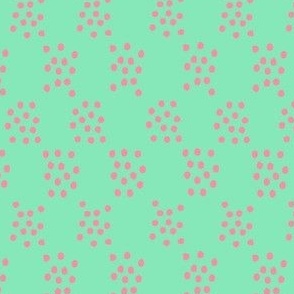 Wildflower Delight: Dotting the Meadow: A Playful Print in Pink/Green Extra Small