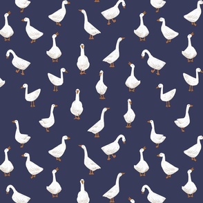 Silly Gooses (small) -  Navy
