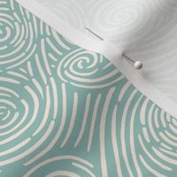 Blowing in the wind swirls Aqua - medium - 10.5”