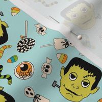 Halloween Monster Candy Boys frankenstein candy corn lollipop boys design 8in